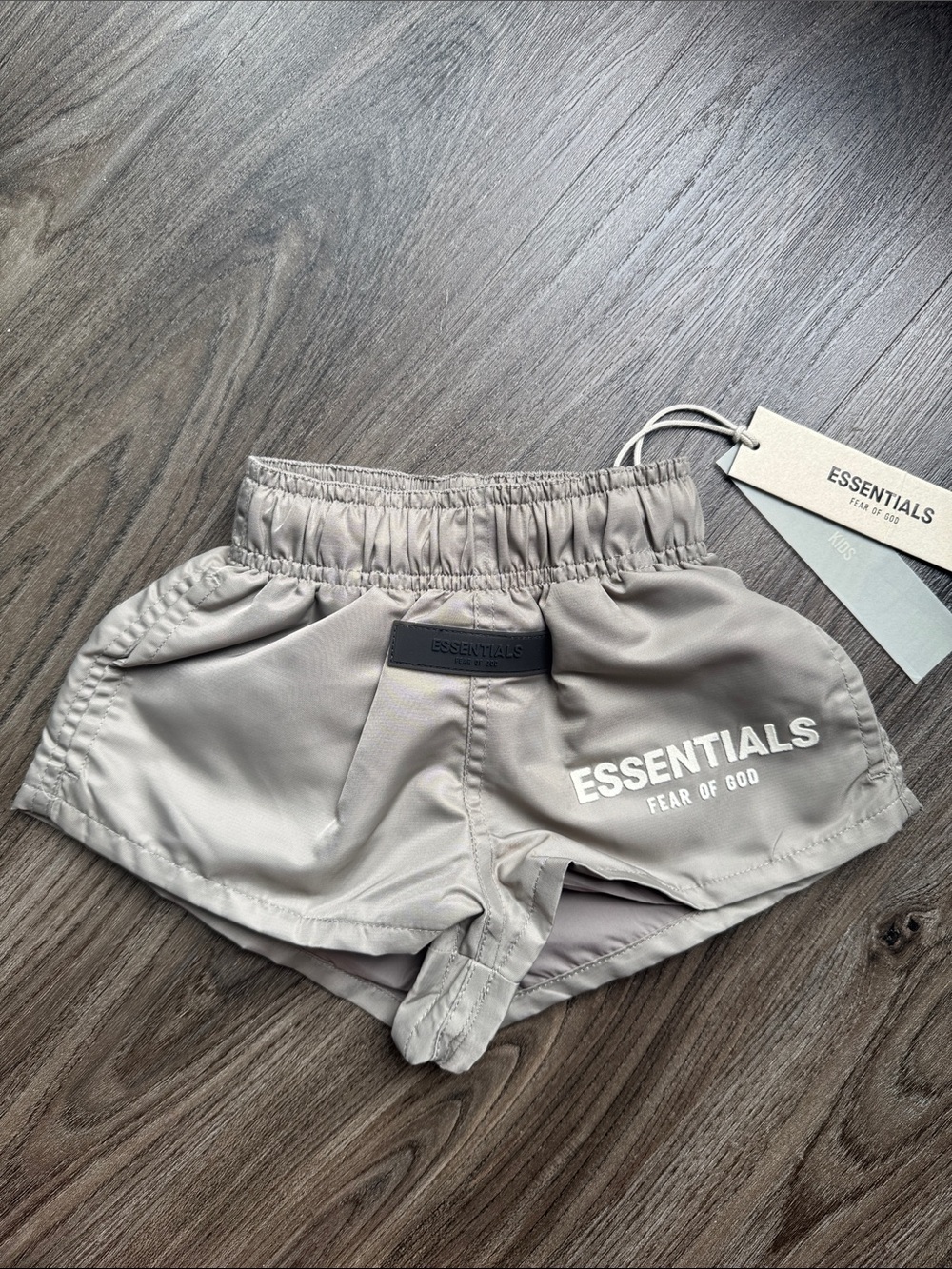 Fear of God Essentials Kids Taupe Athletic Shorts